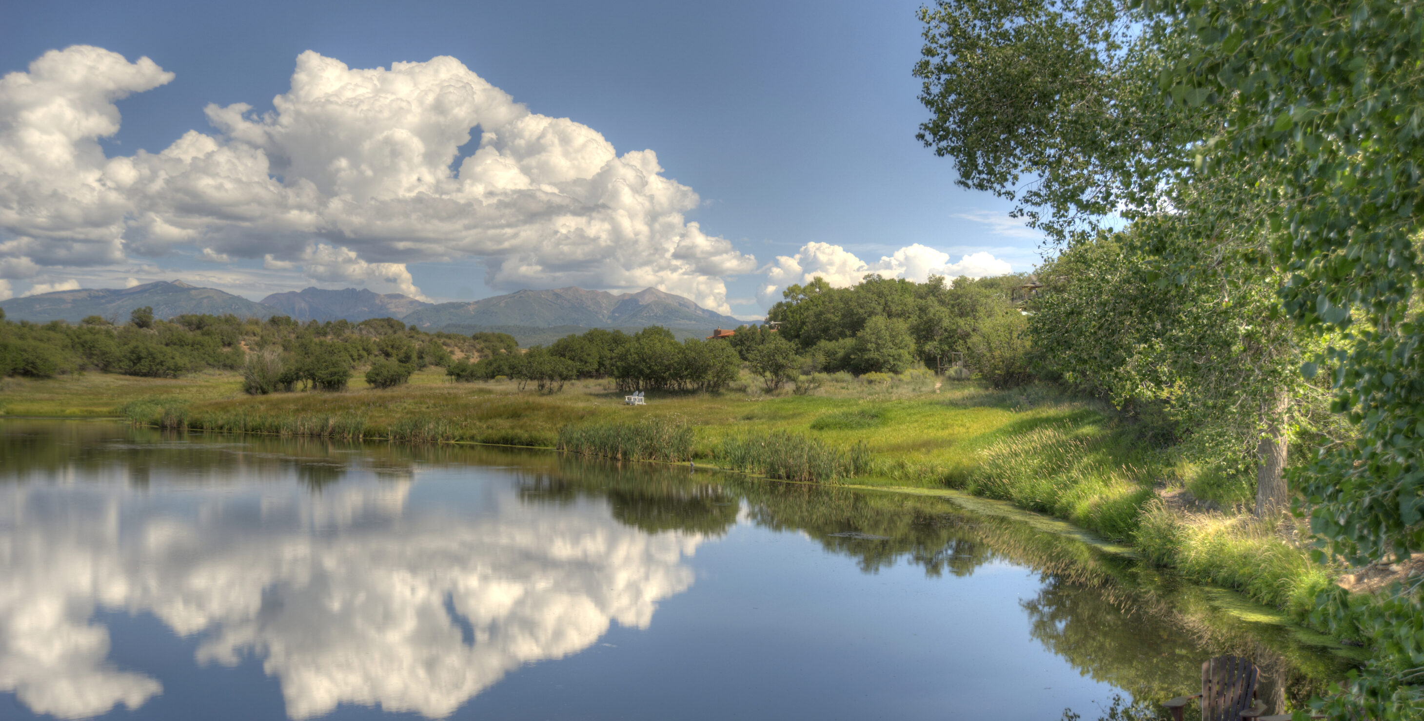 View of expansive property from Cabin on the Lake