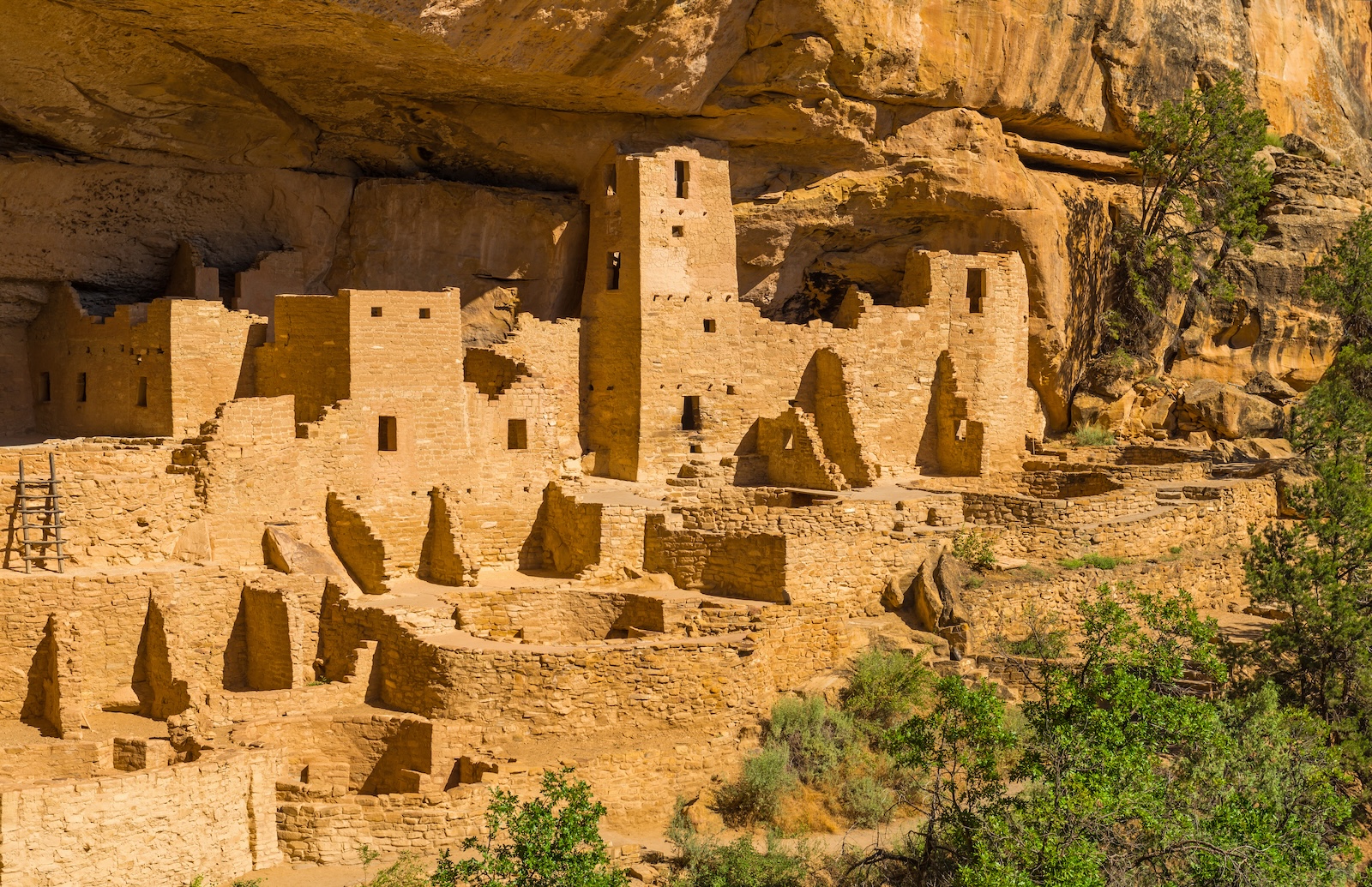 Cliff Palace, one of the historic cliff dwellings at Mesa Verde National Park near Durango, Colorado